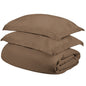 Taupe Twin Cotton Washable Duvet Cover Set