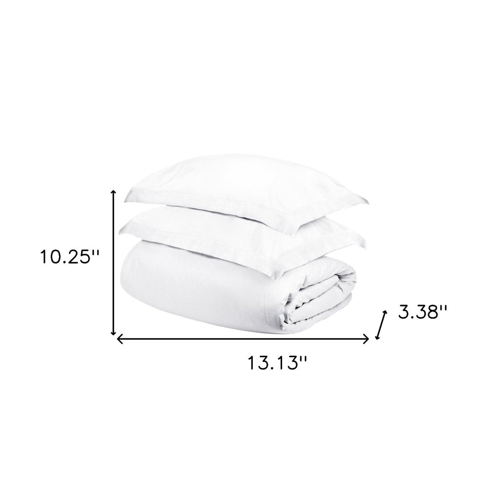 White Queen Cotton Washable Duvet Cover Set