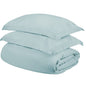 Light Blue King Cotton Washable Duvet Cover Set