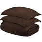 Dark Brown King Cotton Washable Duvet Cover Set