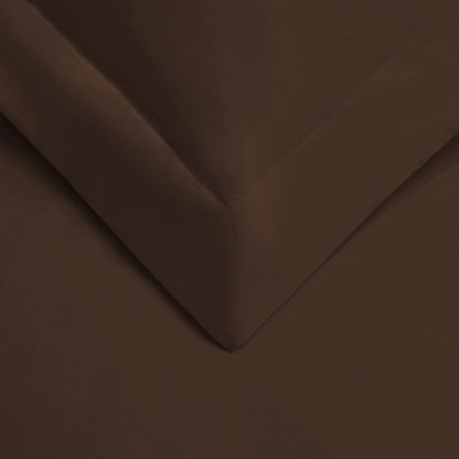 Dark Brown King Cotton Washable Duvet Cover Set