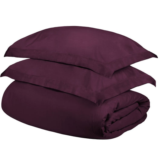 Plum Twin Cotton Washable Duvet Cover Set