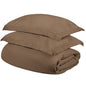 Taupe Twin Cotton Washable Duvet Cover Set