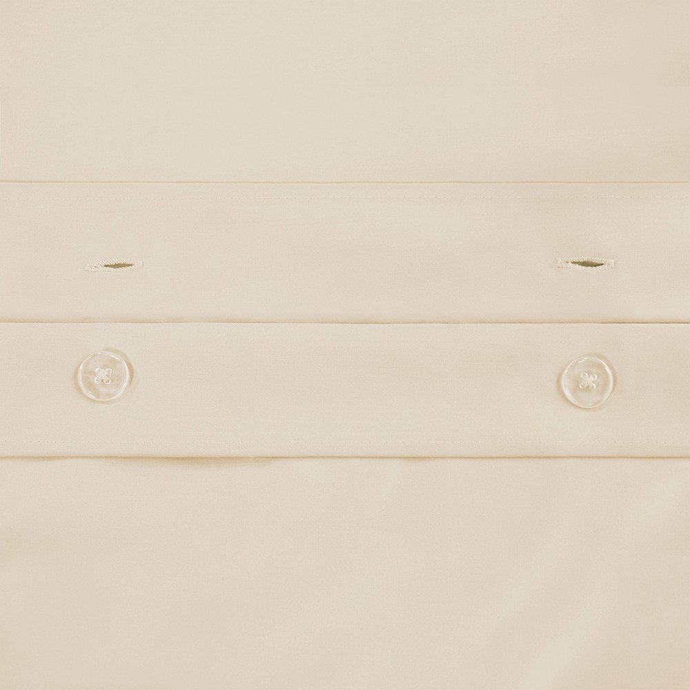 Ivory Queen Cotton Blend 650 Thread Count Washable Duvet Cover Set