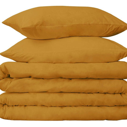 Brown Sugar King Cotton Blend 650 Thread Count Washable Duvet Cover Set