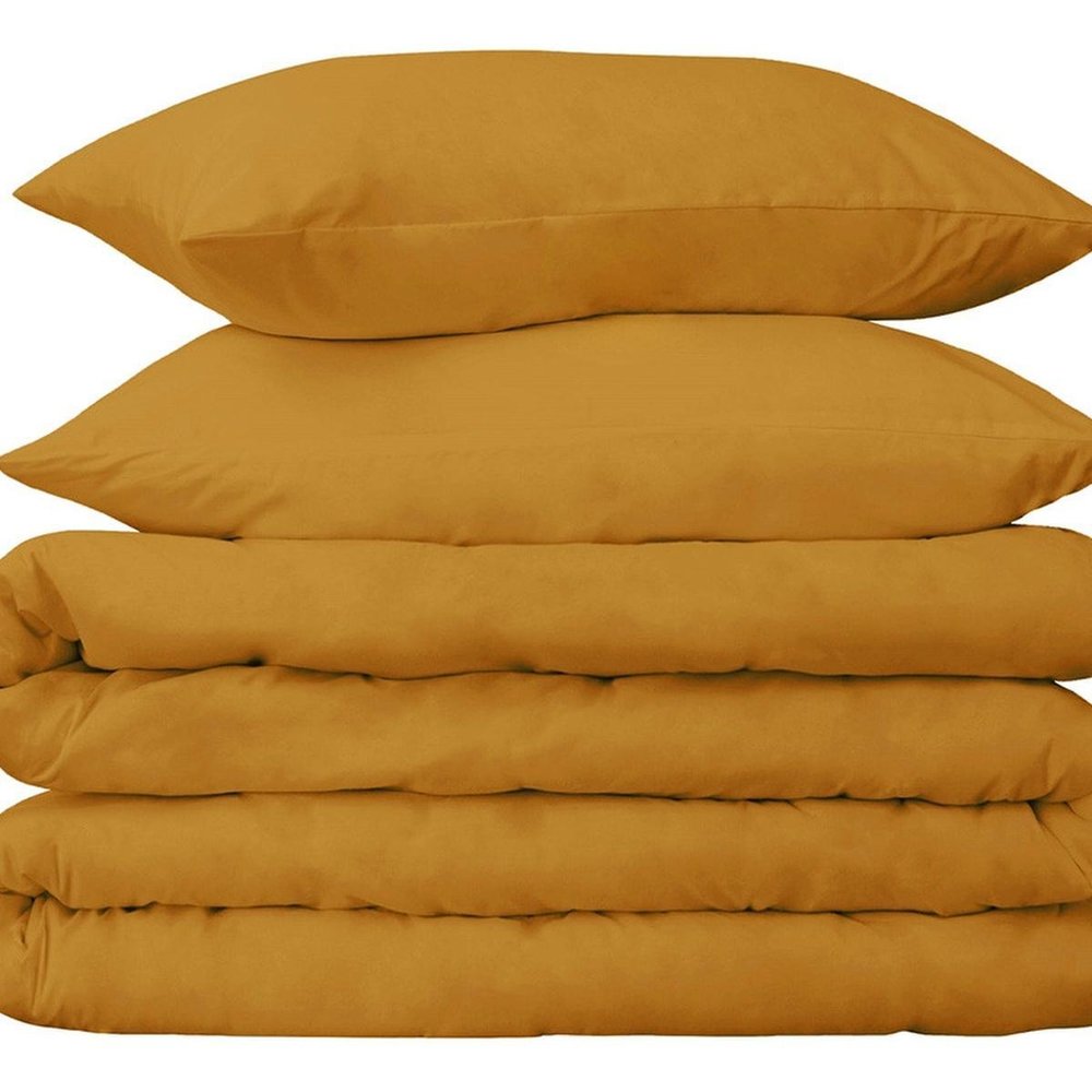 Brown Sugar King Cotton Blend 650 Thread Count Washable Duvet Cover Set