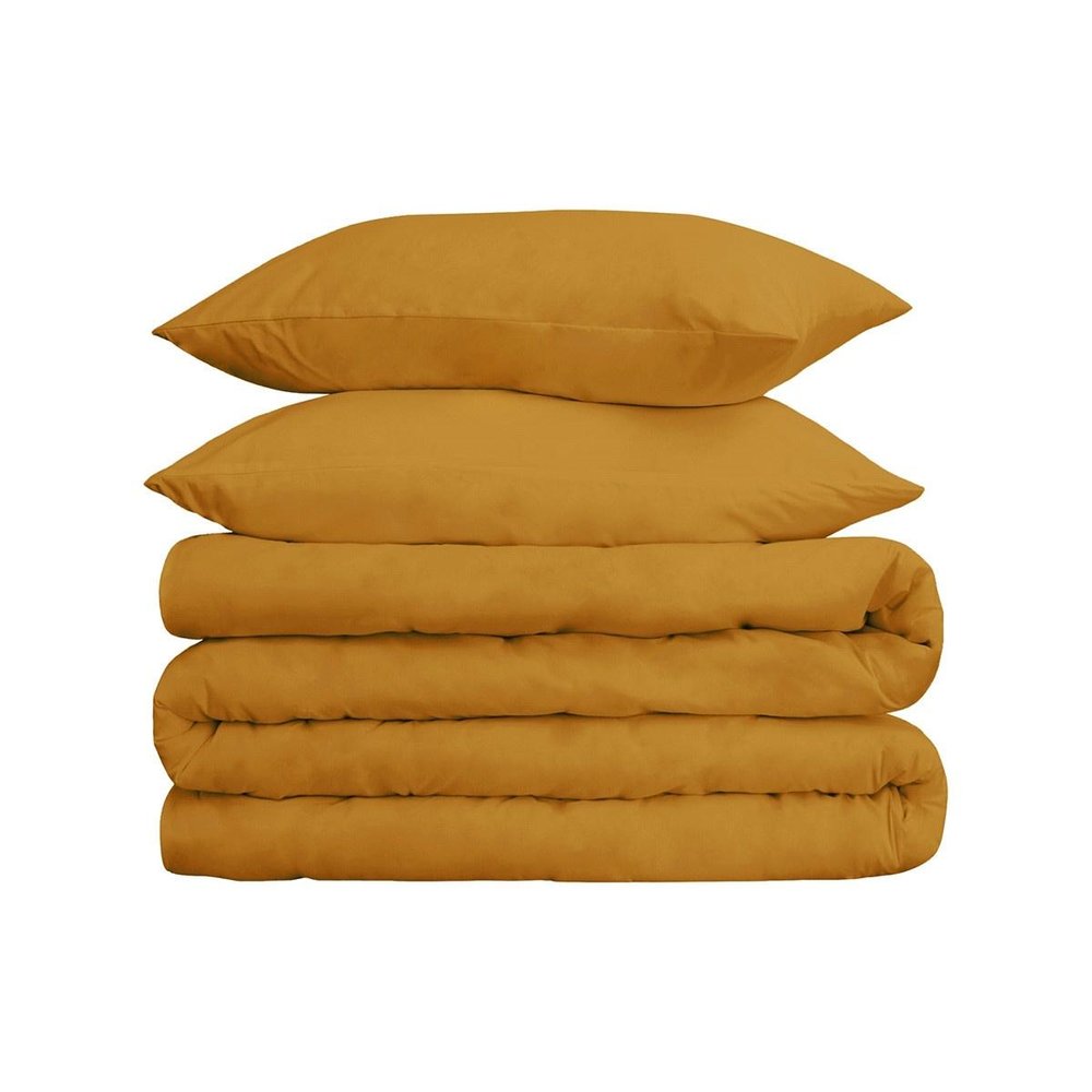 Brown Sugar King Cotton Blend 650 Thread Count Washable Duvet Cover Set