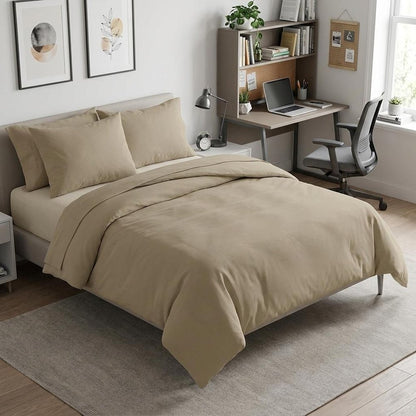 Linen Twin Cotton Washable Duvet Cover Set