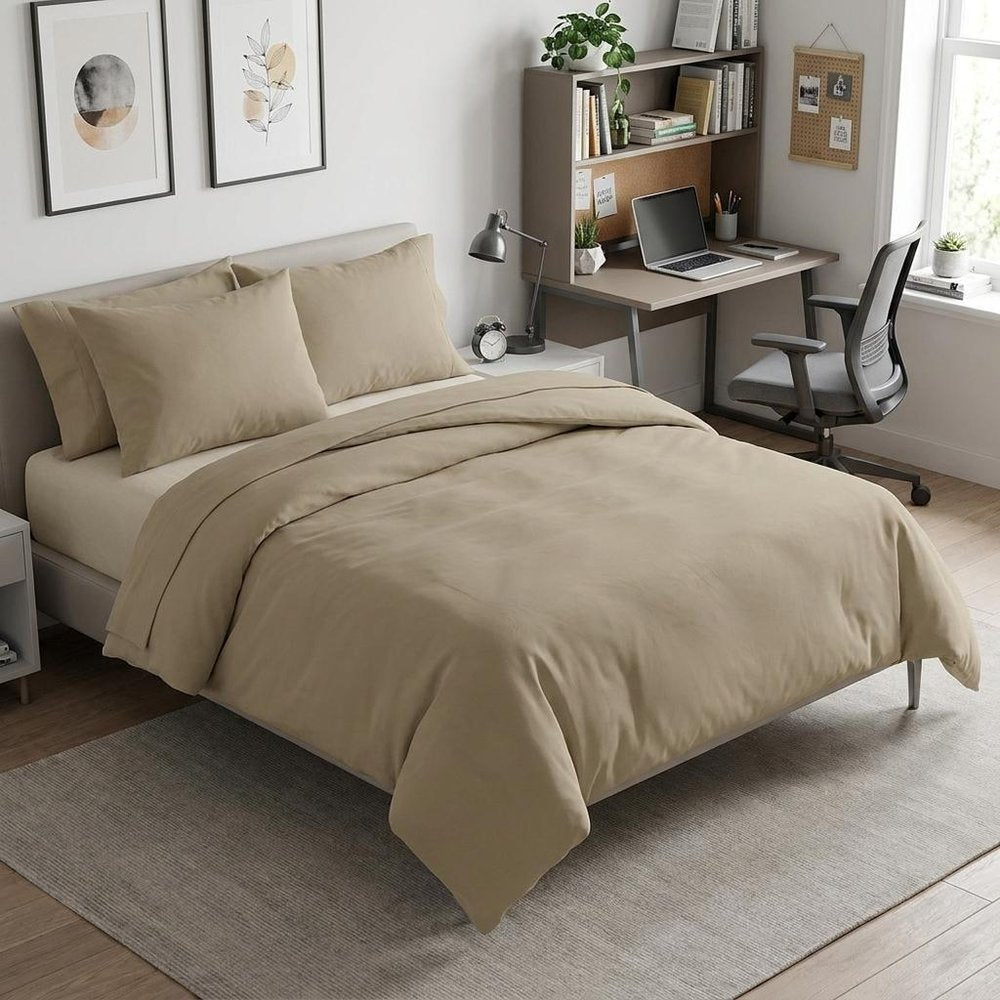 Linen Twin Cotton Washable Duvet Cover Set
