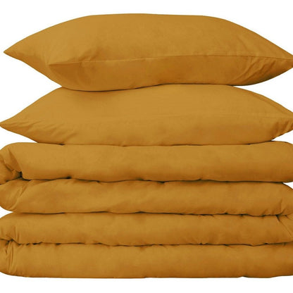 Brown Twin Cotton Washable Duvet Cover Set
