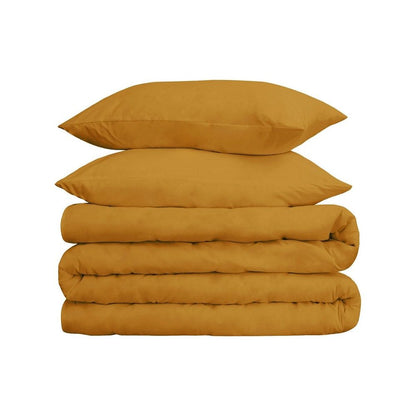 Brown Twin Cotton Washable Duvet Cover Set