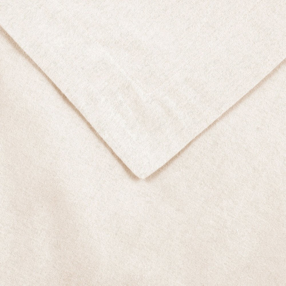 Ivory Twin Cotton Blend 0 Thread Count Washable Duvet Cover Set