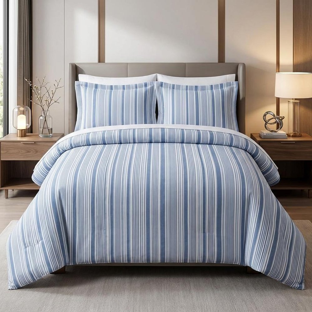 White Queen Cotton Blend 300 Thread Count Washable Duvet Cover Set