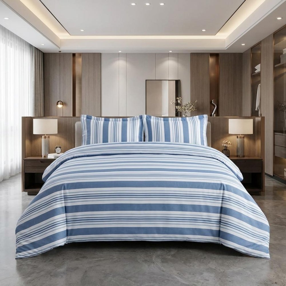 Coral King Cotton Blend 300 Thread Count Washable Duvet Cover Set