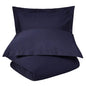 Blue Queen Cotton Washable Duvet Cover Set With Two Shams