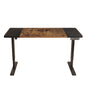 63" Adjustable Brown and Black Standing Desk