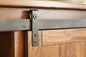 50" Brown Solid Wood Enclosed Storage Distressed TV Stand