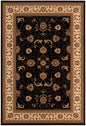 10' X 13' Beige and Black Oriental Washable Non Skid Area Rug