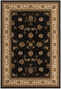 10' X 13' Beige and Black Oriental Washable Non Skid Area Rug