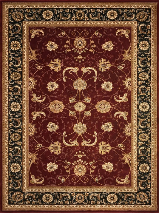 10' X 13' Red and Beige Oriental Distressed Area Rug