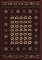 10' X 13' Red and Ivory Oriental Washable Non Skid Area Rug