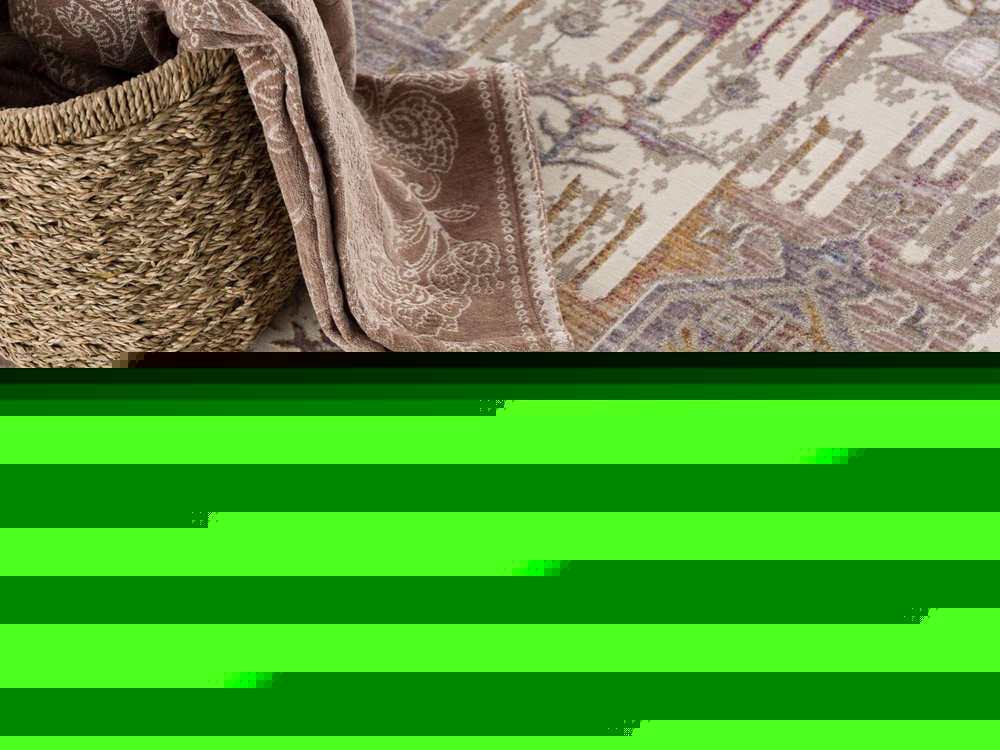 9' X 12' Beige and Ivory Oriental Power Loom Washable Non Skid Area Rug