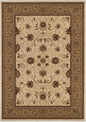 10' X 13' Beige and Brown Oriental Washable Non Skid Area Rug