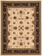 10' X 13' Black and Tan Oriental Washable Non Skid Area Rug
