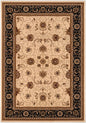 10' X 13' Black and Tan Oriental Washable Non Skid Area Rug