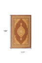 10' X 13' Beige and Red Oriental Washable Non Skid Area Rug