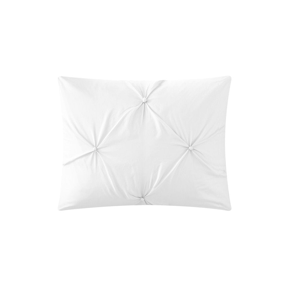 White Twin Polyester 180 Thread Count Washable Down Comforter Set