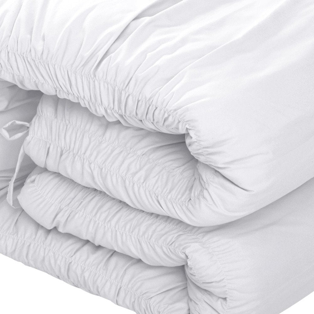 White Queen Polyester 180 Thread Count Washable Down Comforter Set