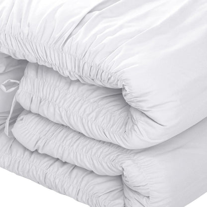 White Queen Polyester 180 Thread Count Washable Down Comforter Set