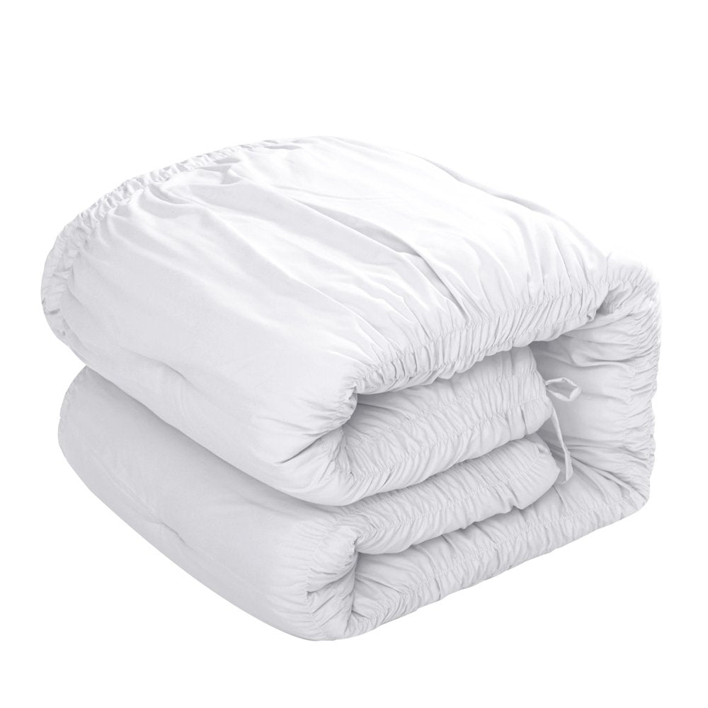 White Queen Polyester 180 Thread Count Washable Down Comforter Set