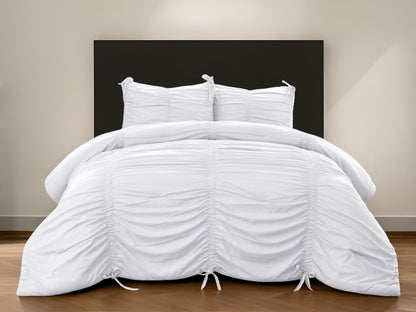 White Queen Polyester 180 Thread Count Washable Down Comforter Set