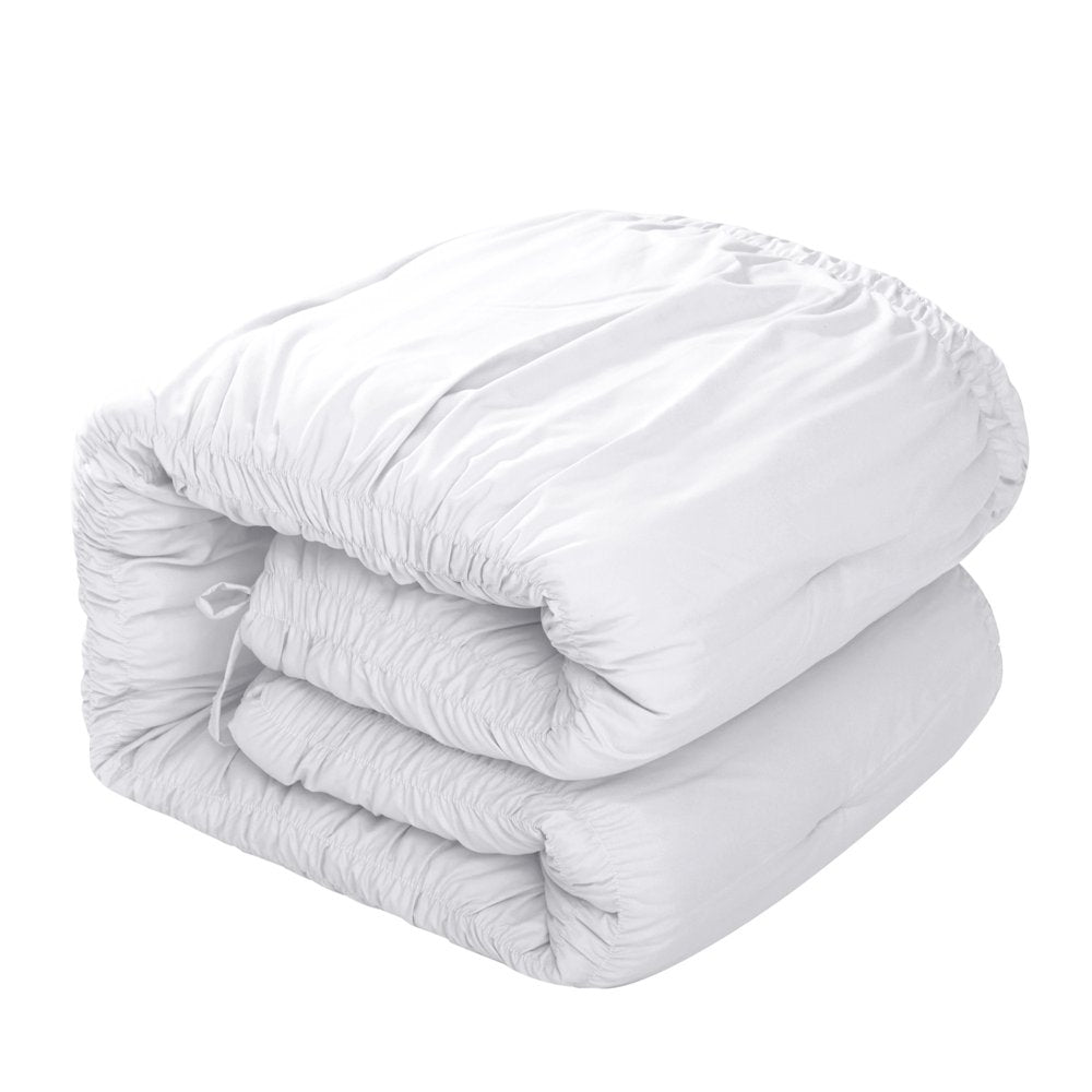 White Queen Polyester 180 Thread Count Washable Down Comforter Set