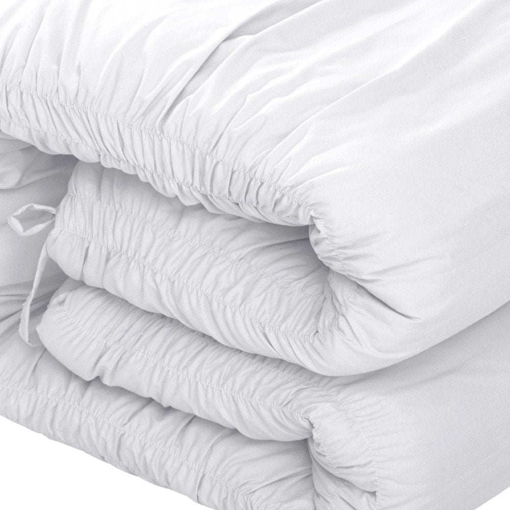 White Queen Polyester 180 Thread Count Washable Down Comforter Set