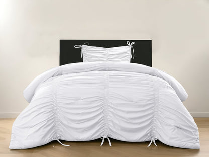 White Queen Polyester 180 Thread Count Washable Down Comforter Set