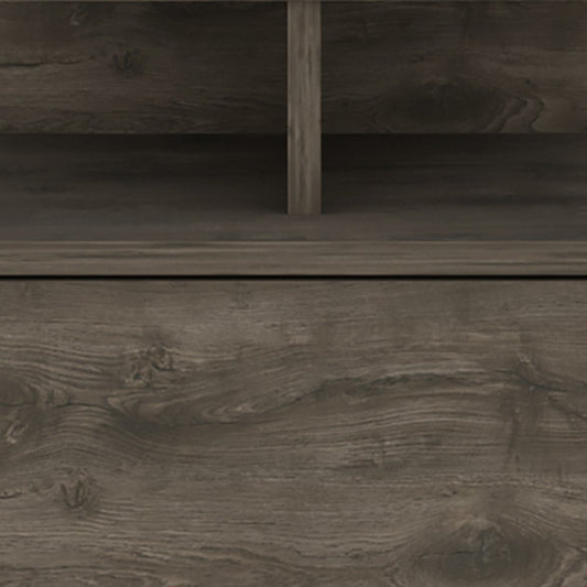 14" Brown Wood One Drawer Floating Nightstand