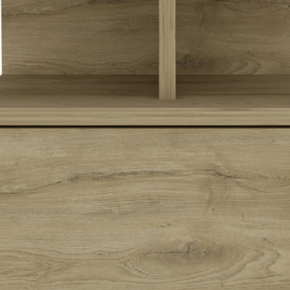 12" Beige Wood One Drawer Nightstand