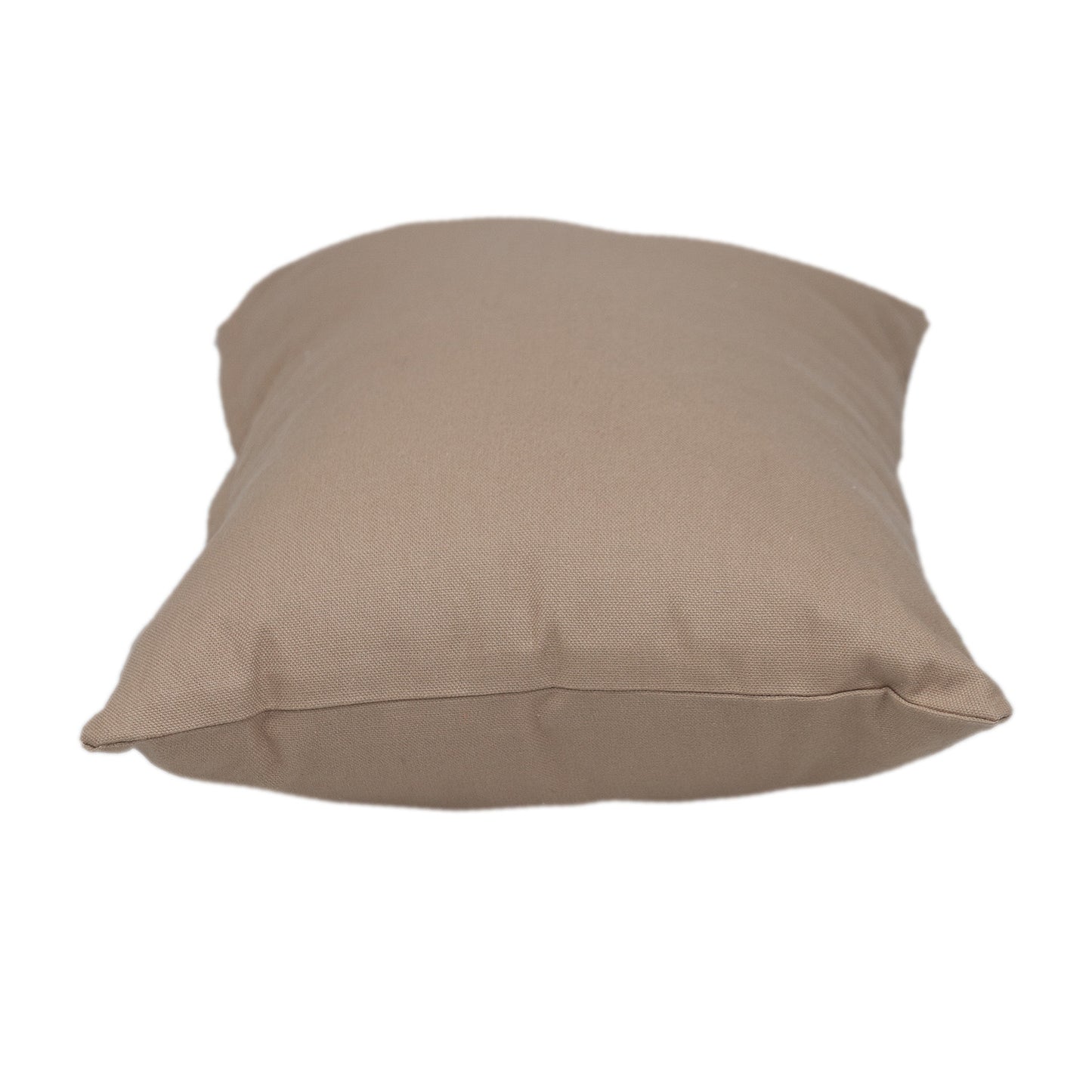 12" X 18" Beige Cotton Lumbar Throw Pillow