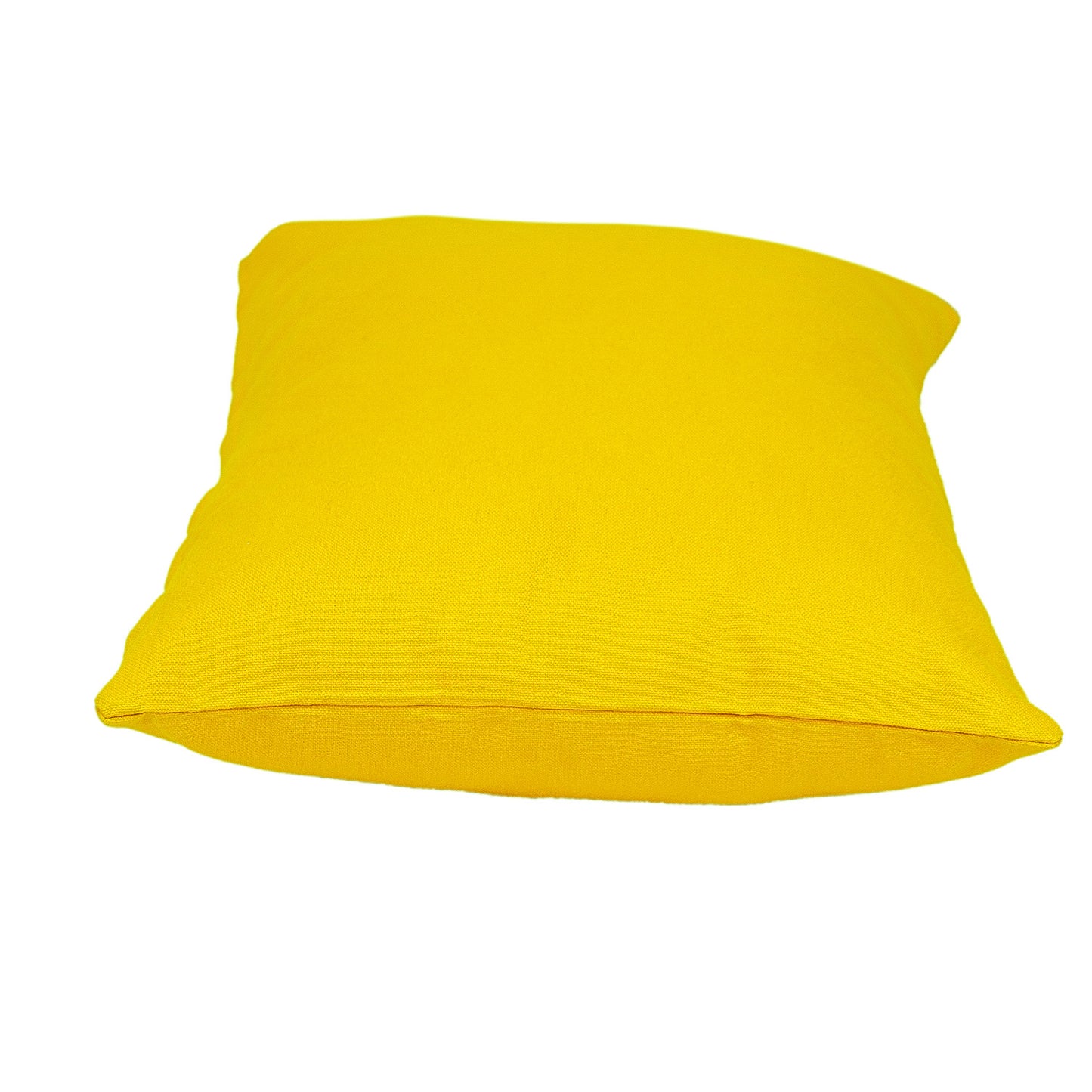 12" X 18" Yellow Cotton Lumbar Throw Pillow