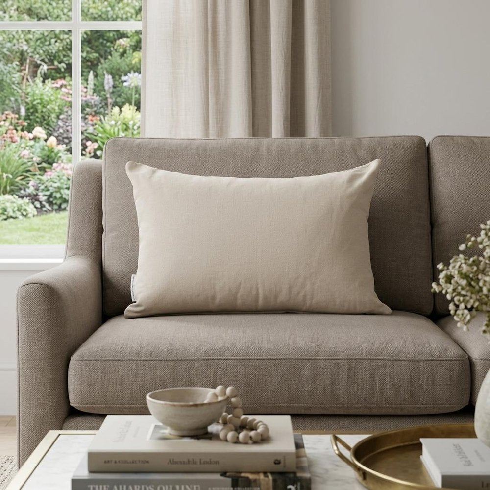 12" X 18" Natural Cotton Throw Pillow