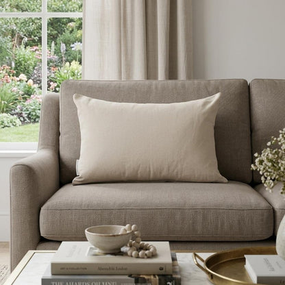 12" X 18" Natural Cotton Throw Pillow