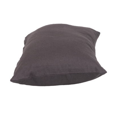 12" X 18" Gray Cotton Throw Pillow