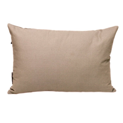 12" X 18" Gray Cotton Throw Pillow