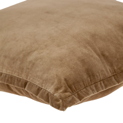 24" Brown Velvet Throw Pillow