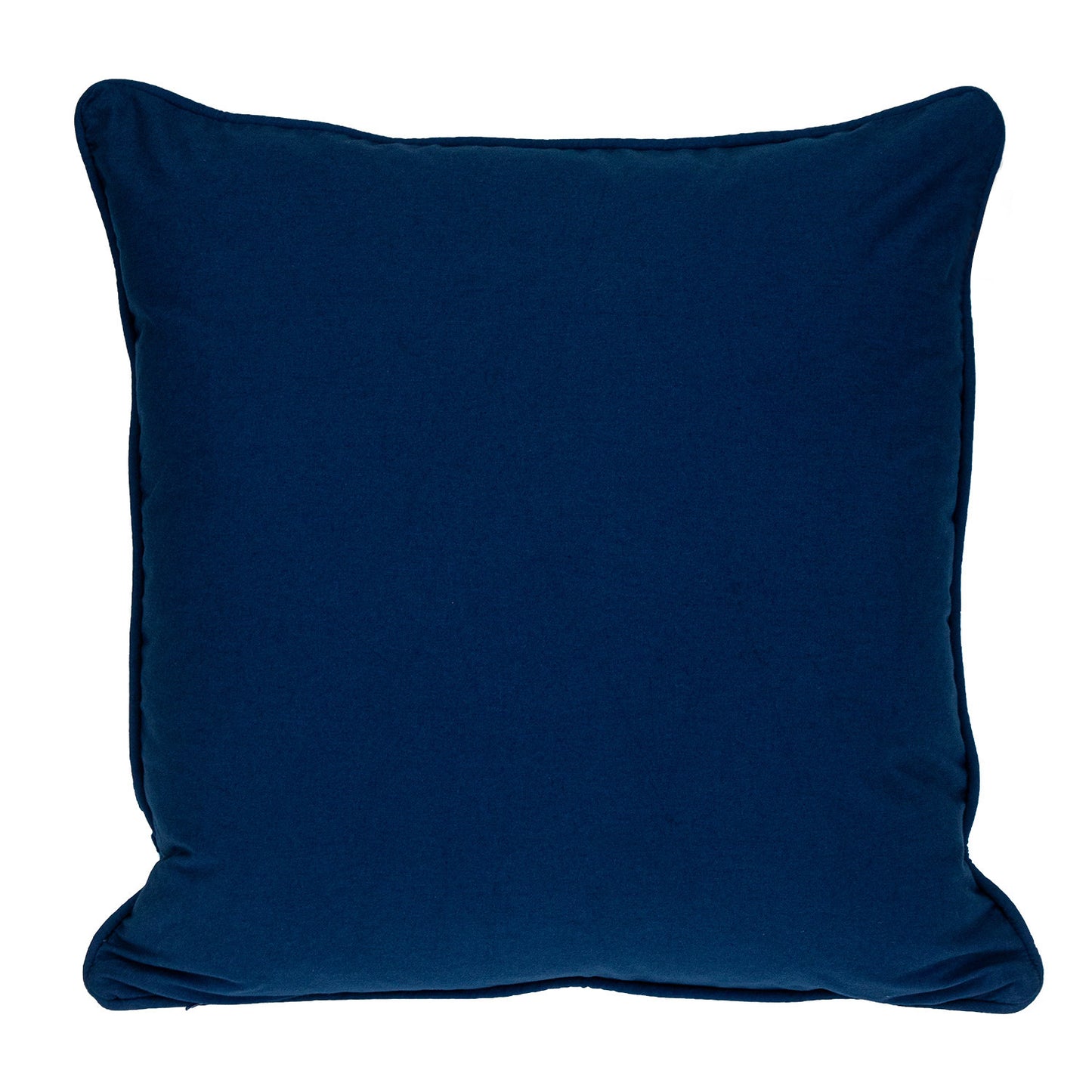 20" Blue Greek Key Cotton Throw Pillow