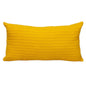 14" X 26" Yellow Cotton Lumbar Throw Pillow With Texture