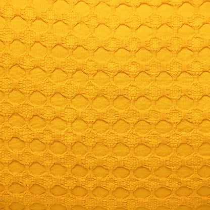 14" X 26" Yellow Cotton Lumbar Throw Pillow With Texture